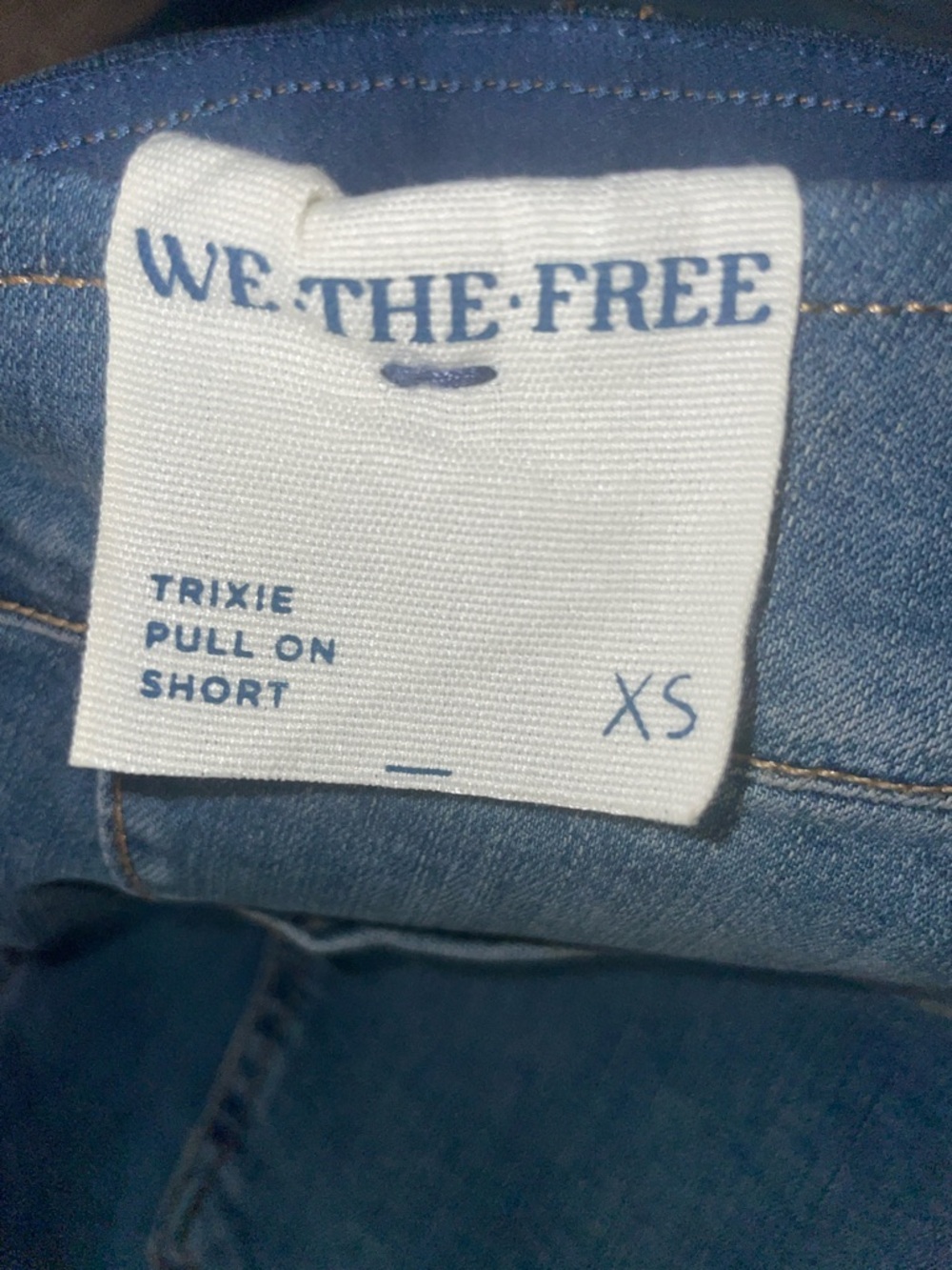 Free People We the Free Trixie denim pull on shorts NWT - Picture 5 of 7